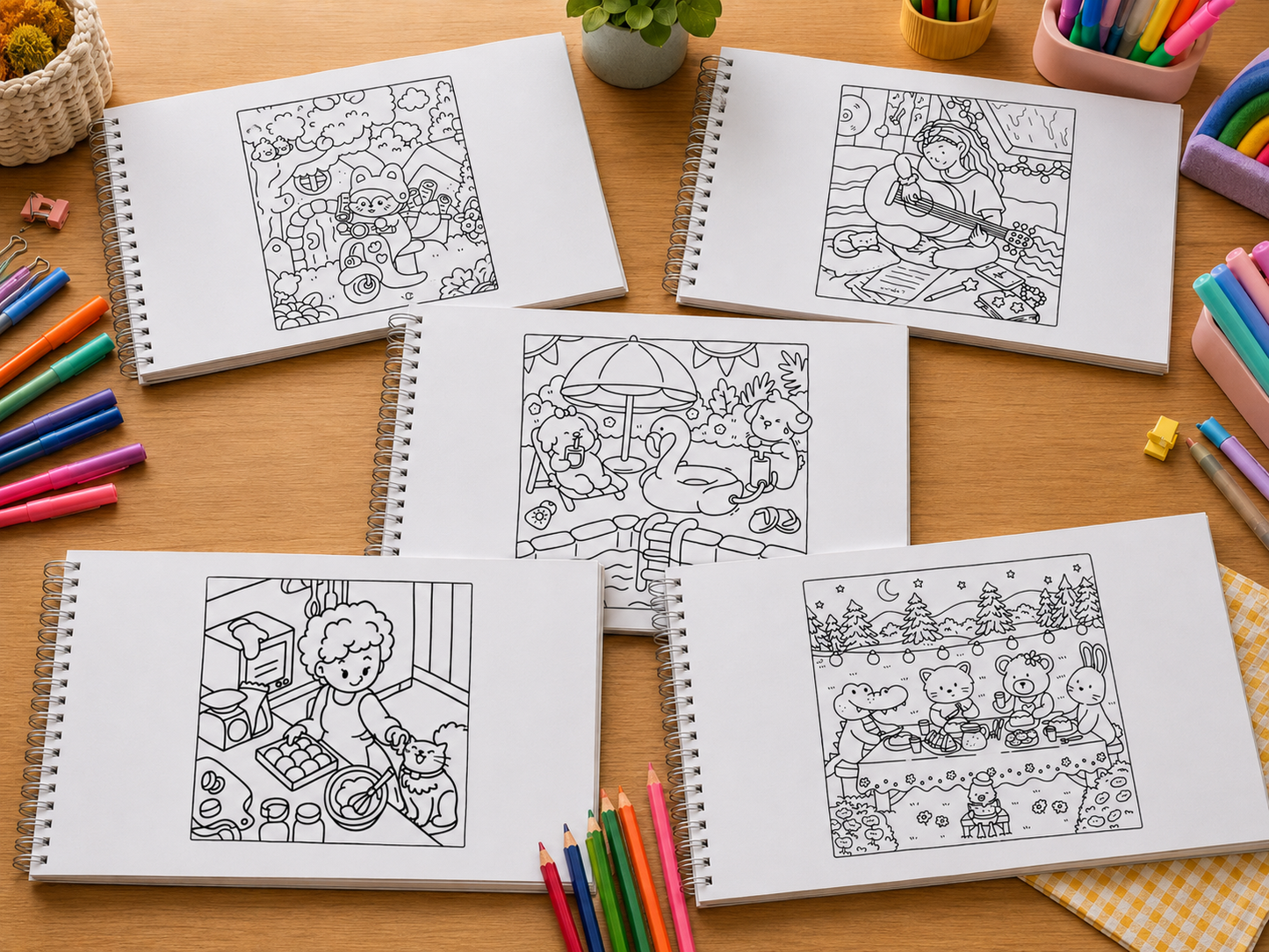 PACK 2: 5 LIBRITOS PARA COLOREAR