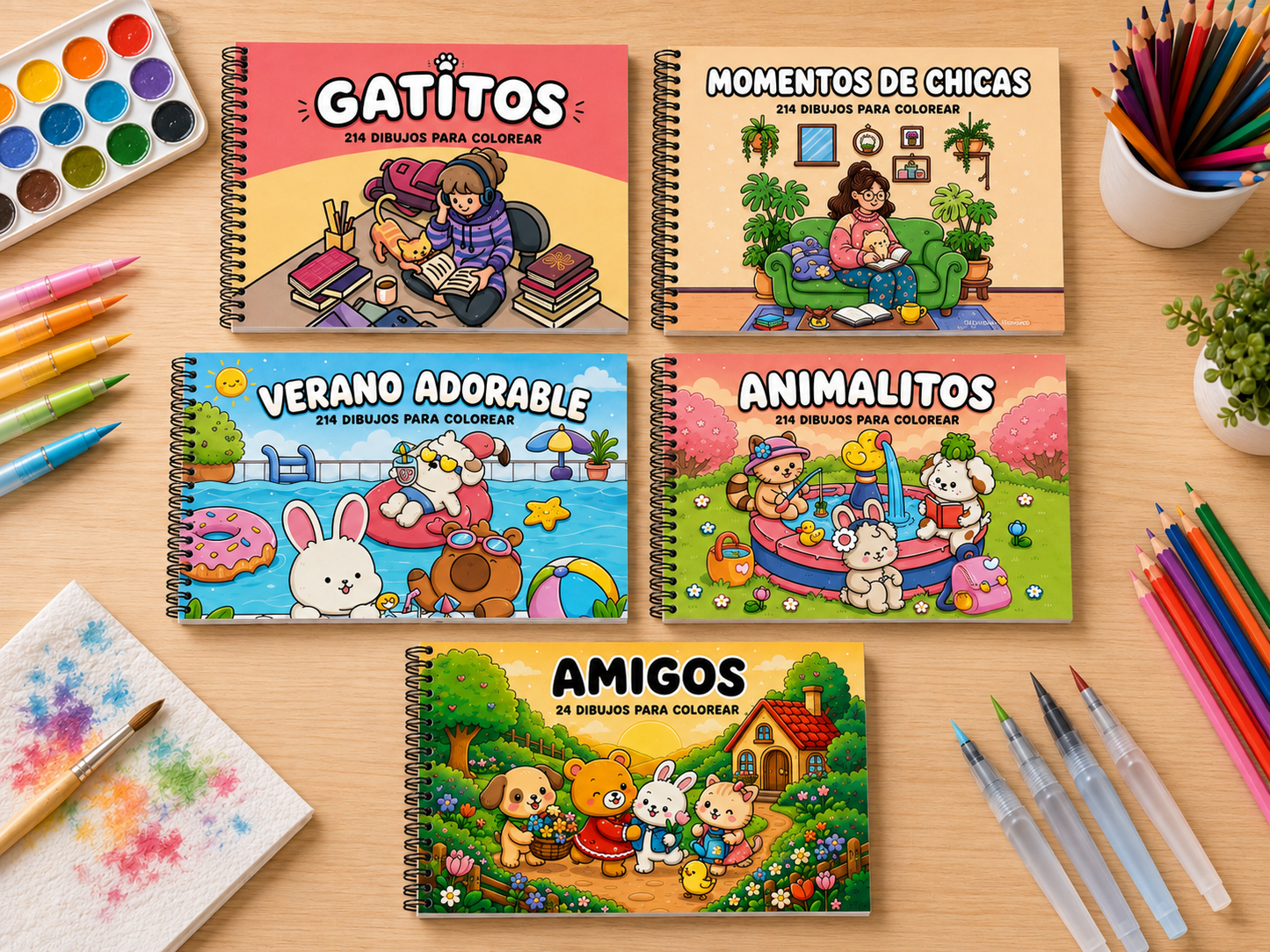 PACK 2: 5 LIBRITOS PARA COLOREAR
